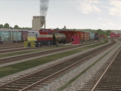Westbound extra passing over scale.