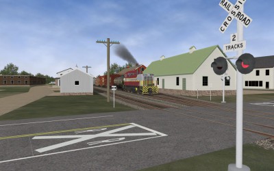 Extra 8131 enters the crossing at Berwick.