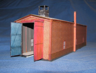Digital paper model of the Kingsport engine house.