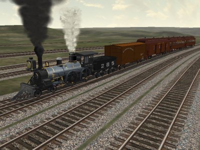 My 1905 consist (at the Kentville Station) used to test the line. Soon to be repainted to DAR colours.