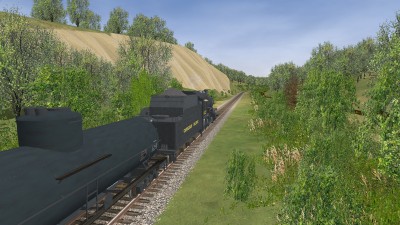 Coming up on the rock cut.