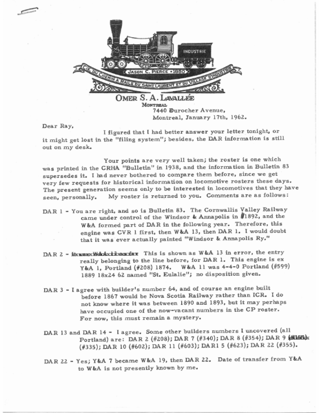 File:1962 Jan 17. Omer Lavalee letter p. 1.png
